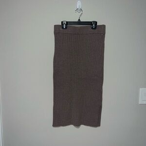 Light purplish pink long skirt ribbed and stretchy Cyrus Small